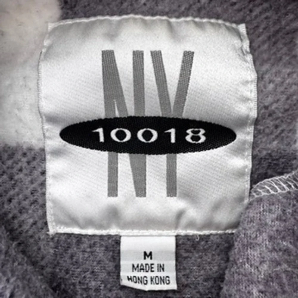 NY‎ 10018 Plaid Fleece Womens M Lavender Purple Buffalo Check Button Jacket